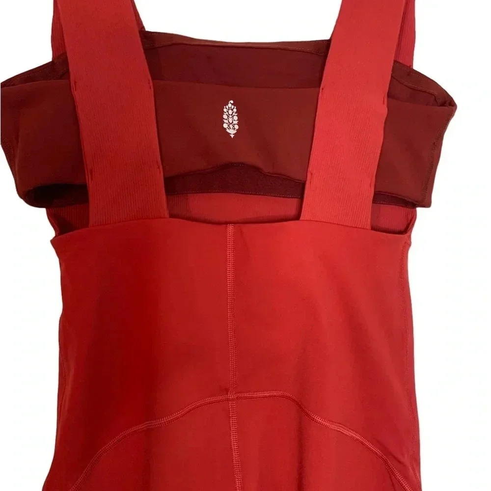 Free People Movement She’s A Maniac Jumpsuit in Red